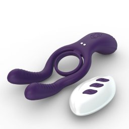 Tracy's Dog Remote Control Vibrating Penis Ring Purple