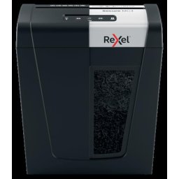 Distrugator documente SECURE MC4, P5, micro-cut (particule), 4 coli, 14l, negru-argintiu