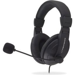 Setul cu casca stereo cu microfon si control al volumului , Esperanza , EH103 , 2,5m, Negru