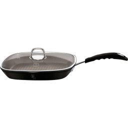 Tigaie grill cu capac, 28x28 cm, invelis titan, BH 6130