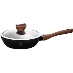 Tigai si seturi Tigaie adâncă cu capac, 24 cm, lemn de trandafir abanos