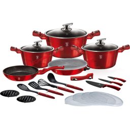 ZESTAW GARNKÓW 22 ELE. BERLINGER HAUS METALLIC BURGUNDY BH-7180