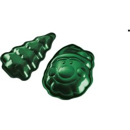 Zestaw 2 świątecznych form do pieczenia Mikołaj Choinka Berlinger Haus BH-6949
