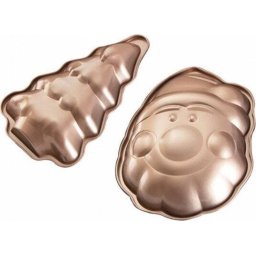 Forma de tort, 2 bucati, Aluminiu, Auriu