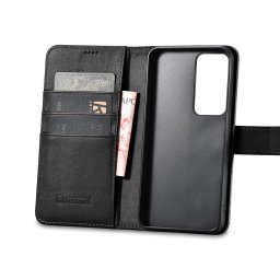 Husa iCarer Wallet - Husă portofel - compatibil cu Samsung Galaxy S23 - Suport carduri - culoare Negru