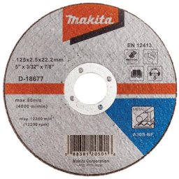 Disc de taiat metale 125x2.5x22.2mm D-18677