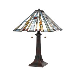 Quoizel QZ-MAYBECK-TL - Lampă de masă Tiffany MAYBECK, 2 x E27, 60 W, 230 V