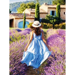 Set goblen cu diamante, cu sasiu, Evadare in Provence, 30x40 cm