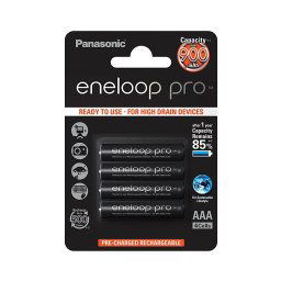 Panasonic Eneloop Pro BK-4HCDE/4BP - set 4 baterii reîncărcabile AAA NiMH
