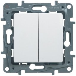 Intrerupator dublu cap scara, 10A Legrand Niloe 664502 - 1 modul