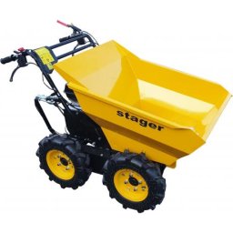 RMT 300 autobasculant motorizat Stager , putere 6,5 Cp,capacitate incartcare 300 Kg , pornire la sfoara , benzina , capacitate rezervor 3,6 L
