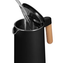 Fierbator Electric kettle Double Wall Concept Black RK 3301, 1,5 L, 2200W, Baza pivotanta 360°, Negru
