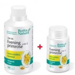 Evening Primrose + Vitamina E, 30 capsule, Rotta Natura