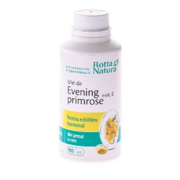 Evening Primrose + Vitamina E, 90 capsule, Rotta Natura