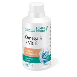 Omega 3 + Vitamina E 1000mg, 90 capsule, Rotta Natura