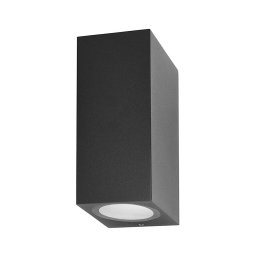 Aplică de exterior GENTA 2xGU10/40W/230V IP54 ITALUX OWL-2198-1SQ