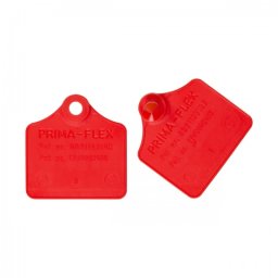 Set crotalii pentru ovine, Prima-Flex, roșu, 4,4 × 4,6 cm, 25 perechi