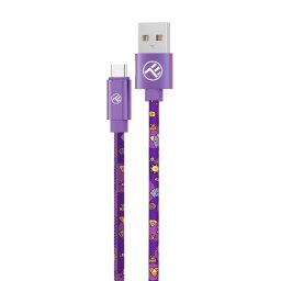 Cablu Graffiti Tellur USB to Type-C, 3A, 1m, mov