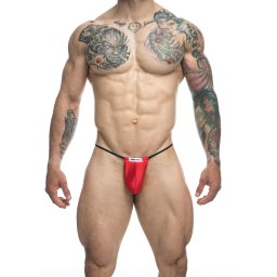 Justin+Simon Classic G-String Bulge Red S/M