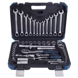 Set Hyundai HY-59656 61 Chei Tubulare Si Chei Combinate Negru/Albastru
