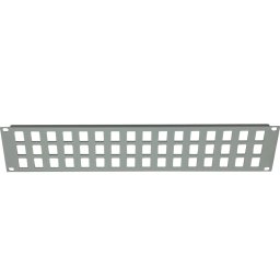 Patch panel tip Keystone, neechipat, 48 porturi, 2U, Gri