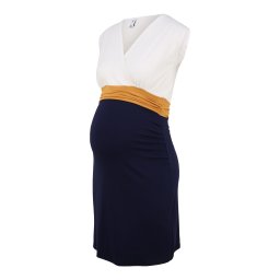 Bebefield Rochie 'Giulia' albastru închis / galben / alb