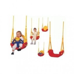 Leagan convertibil 3 în 1 - Rosu cu Galben