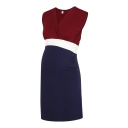 Bebefield Rochie 'Giulia' albastru închis / roşu închis / alb