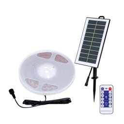 Bandă LED solară 3,7V 2400mAh 5m IP65 Ecolite DX-SOLAR-3000/5M
