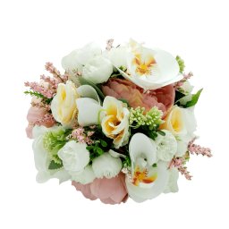 Buchet mireasa din flori de matase, Orhidee albe - FEIS305014