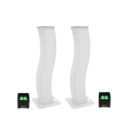 Eurolite 2x Stage Stand 150cm curbat alb + truss light