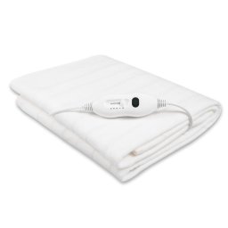 Incalzitoare corporale Pad electric pentru pat EHB002, 150x80, 60W, 2 nivele, lavabil, protectie la supraincalzire, alb