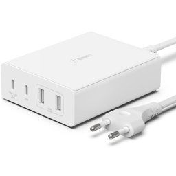 Port pentru incarcare Belkin 2X USB-C, 2X USB-A, Alb