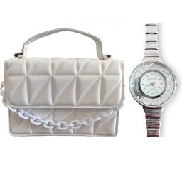 Geanta Summer White Ceas Happy Cristals