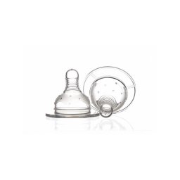Set 2 tetine Minut Baby silicon gat larg, 0+,3+,6+,6+ lichide groase