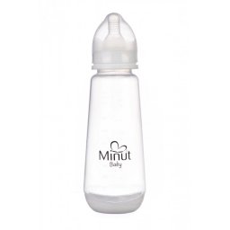 Biberon Minut Baby cu tetina silicon 3+, 250 ml