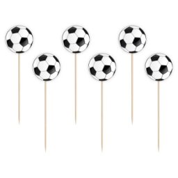 Decor tort plastic minge fotbal 6 buc x 6 cm