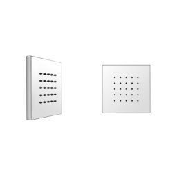 Cap dus fix 100x100 mm Quadro, crom