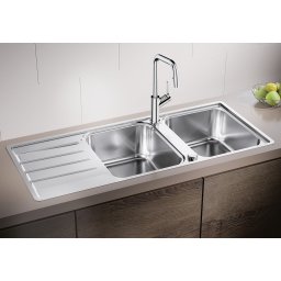 Chiuveta bucatarie reversibila Blanco Lemis 8 S-IF inox periat