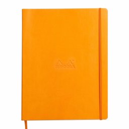 Notebook A4+ Rhodiarama, 80 file, ivory dictando, portocaliu