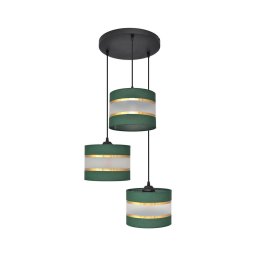 Lustră pe cablu HELEN 3xE27/15W/230V verde/auriu