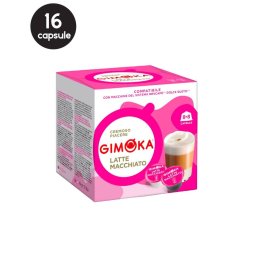 16 (8+8)Capsule Gimoka Latte Macchiato – Compatibile Dolce Gusto
