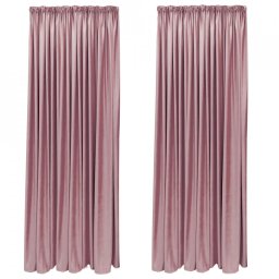 SET DRAPERIE CATIFEA VELVET CU REJANSA DE 8 CM ROZ PRAFUIT