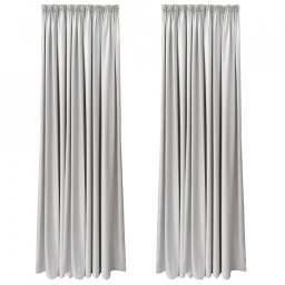 SET DRAPERIE CATIFEA VELVET CU REJANSA DE 8 CM SILVER