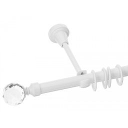 Galerie simpla Kula crystal alb lucios 19mm