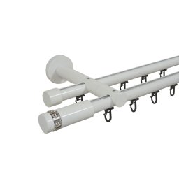 Galerie dubla Xantos teava profil alb 19mm/19mm