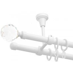 Galerie dubla tavan Kula crystal alb lucios 19mm/19mm