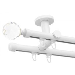 Galerie dubla tavan Kula crystal profil alb lucios 19mm/19mm