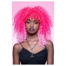 Fever Manic Panic Pink Passion Ombre Curl Girl Wig