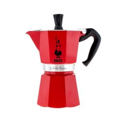 Espressoare pentru aragaz Moka Express, Rosu, Aluminiu, 6 Cesti